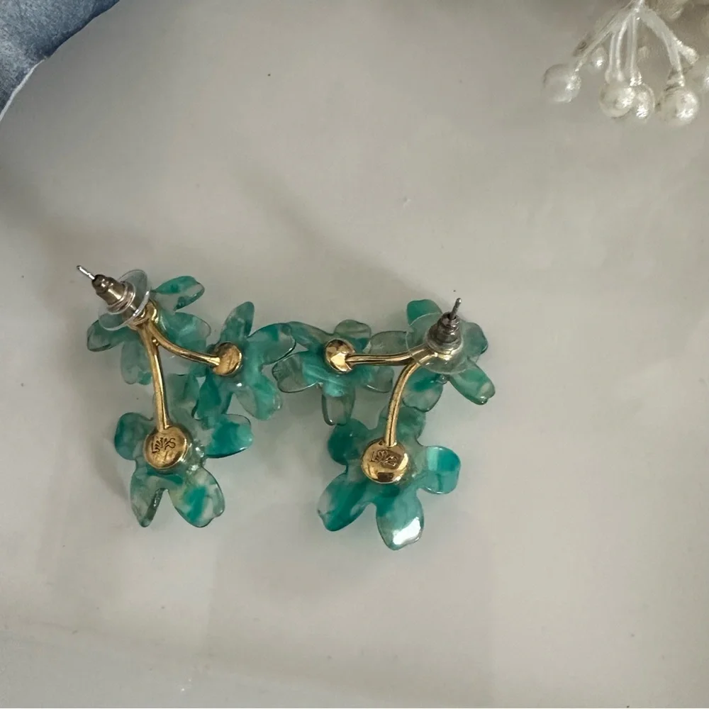 Lele Sadoughi Garden Bouquet Earrings Green